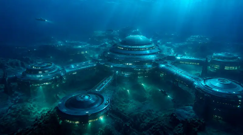 Large underwater UFO base